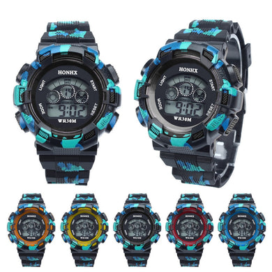 Waterproof Cool Mens Boys LED Quartz Alarm Date Sports Wrist Watch