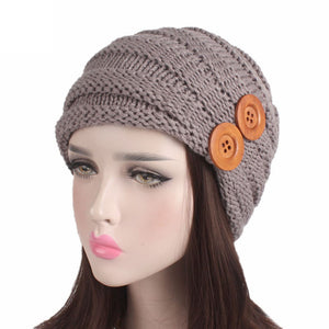 Women Adult Casual Solid Warm Winter Hat