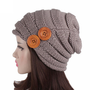 Women Adult Casual Solid Warm Winter Hat