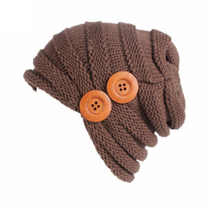 Women Adult Casual Solid Warm Winter Hat