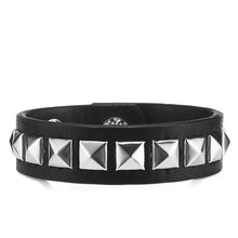 Load image into Gallery viewer, Women Belt Punk Hardware Jeans Belt Square Beads Rivet Belt Black