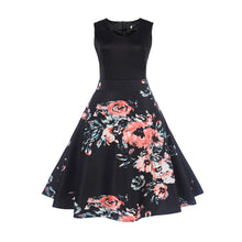 Load image into Gallery viewer, Women Polyester Empire Pleated Regular Print Sleeveless Mini Dress