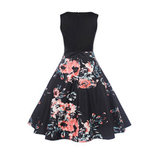 Load image into Gallery viewer, Women Polyester Empire Pleated Regular Print Sleeveless Mini Dress