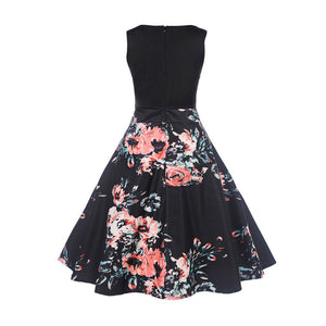 Women Polyester Empire Pleated Regular Print Sleeveless Mini Dress