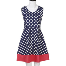 Load image into Gallery viewer, Women Polyester Regular Natural Spring O-Neck Mini Dress