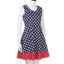 Load image into Gallery viewer, Women Polyester Regular Natural Spring O-Neck Mini Dress