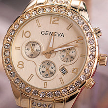 Load image into Gallery viewer, Women Rose Gold Silver Fashion Luxury Crystal Wrist Watches