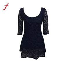 Load image into Gallery viewer, Women Solid Casual Half Sleeve Natural Regular Short Dress