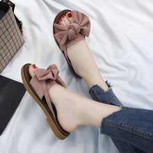 Load image into Gallery viewer, Women Solid Flat Casual Covered Bow tie Cover Heel Sandal