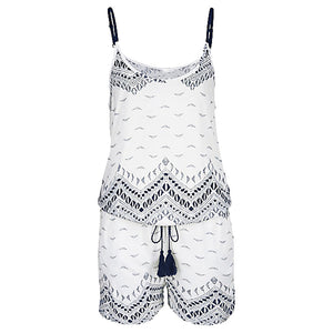Women Summer wear Sleeveless Printed short Playsuit