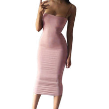 Load image into Gallery viewer, Women Vintage Solid Sleeveless Natural Regular Summer Dress