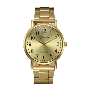 Women's Crystal watch with Stainless Steel Analog Quartz Glass