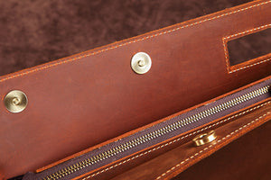 Shoulder Bag Top Layer Cowhide Crossbody Retro Briefcase