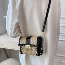 Load image into Gallery viewer, Mini Rivet Straw Crossbody Bags For Women 2022 Summer Trendy Designer Lady Travel Beach Purses And Handbags Female Shoulder Bag