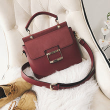 Load image into Gallery viewer, Women Bag Vintage Shoulder Bags 2021 Buckle PU Leather Handbags Crossbody Bags For Women Famous Brand Spring Sac Femme Women Bag Vintage Shoulder Bags 2021 Buckle PU Leather Handbags Crossbody Bags F