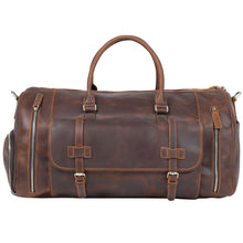 Load image into Gallery viewer, Men&#39;s Retro Genuine Leather Super Large Capacity First Layer Cowhide Leather Hand Luggage Bag
