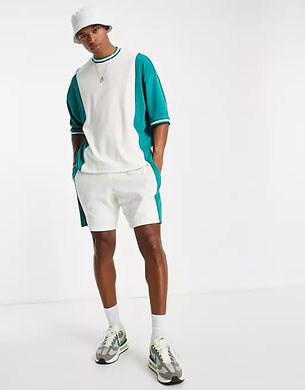 Men's Leisure Casual Style Japanese Loose Color Matching Tide Brand Men's Bottoming Shirt T-shirt