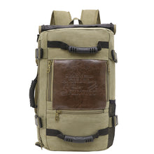 Load image into Gallery viewer, Men Canvas Backpack Huge Travel School Shoulder Computer Backpack Functional Versatile Bags Multifunctional Laptop Bag