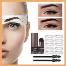 Load image into Gallery viewer, One Step Eyebrow Stamp Shaping Kit Makeup Brow Set For Women Waterproof Contour Stencil Tint Natural Stick Hairline Enhance