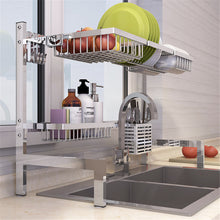 Load image into Gallery viewer, Stainless Steel Kitchen Shelf Rack Drying Drain Storage Holders Plate Dish Rack Kitchen Storage Rack