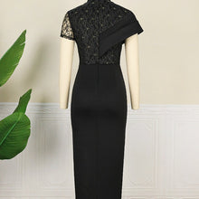 Load image into Gallery viewer, Summer Large Size New Round Neck Lace Retro Dress