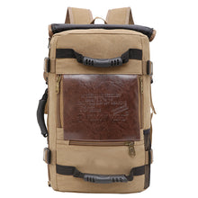 Load image into Gallery viewer, Men Canvas Backpack Huge Travel School Shoulder Computer Backpack Functional Versatile Bags Multifunctional Laptop Bag