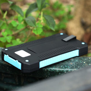 Waterproof Portable Solar Powered Phone Battery Charger  20000mAh