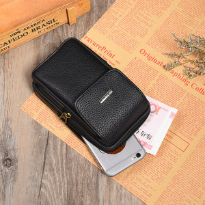 Outdoor Casual Men's Leather Small Waist Bag