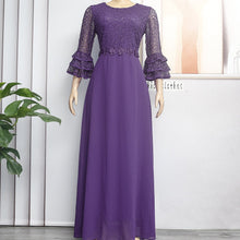 Load image into Gallery viewer, New Lace Heavy Chiffon Dress Trailing Floor-length Dress