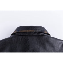 Load image into Gallery viewer, Fleece Warm Thick Winter Faux Leather PU Motorcycle Jacket