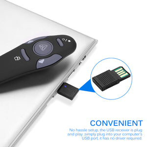 Wireless Presenter with Red Laser Pointers Pen USB