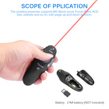 Load image into Gallery viewer, Wireless Presenter with Red Laser Pointers Pen USB