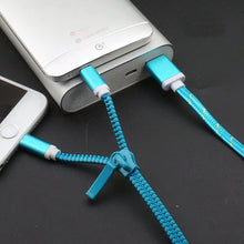 Load image into Gallery viewer, Dual-connector Zipper Charging Cable