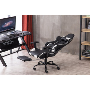 Swivel Chair Racing Gaming Chair Office Chair with Footrest Tier