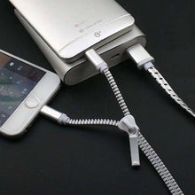 Load image into Gallery viewer, Dual-connector Zipper Charging Cable