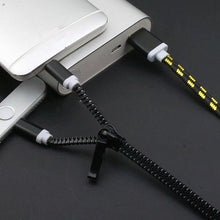 Load image into Gallery viewer, Dual-connector Zipper Charging Cable