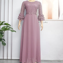 Load image into Gallery viewer, New Lace Heavy Chiffon Dress Trailing Floor-length Dress
