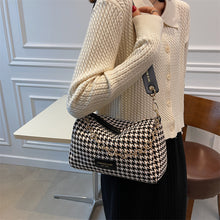 Load image into Gallery viewer, Small Chain Houndstooth Shoulder Crossbody Bags Woolen Cloth Luxury Designer Women 2022 Hit Winter Handbags And Purse Branded
