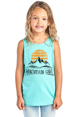 Mountain Girl W Outdoor Design Round Neck