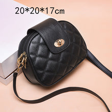 Load image into Gallery viewer, Simple Texture Fashion Rhombus Embroidery Thread Shoulder Bag
