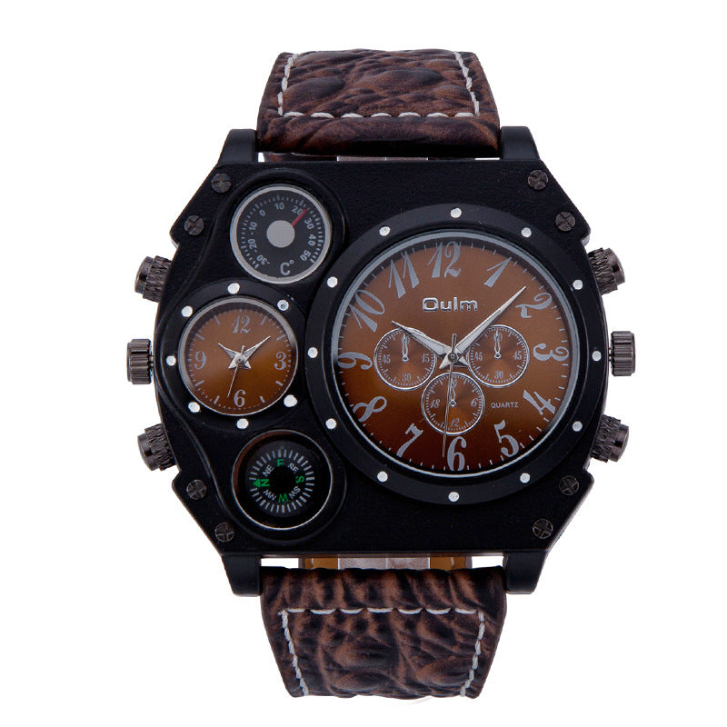Two Places Travel Time Watch Casual Mens