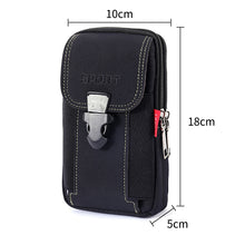 Load image into Gallery viewer, Men&#39;s 6.5 Inch Multifunctional Vertical Canvas Mobile Phone Waist Bag