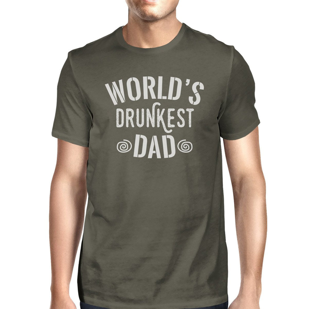 World's Drunkest Dad Mens Dark Gray Short Sleeve