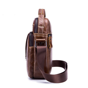 First Layer Cowhide Single Shoulder Men's Retro Cowhide Bag