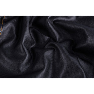 Fleece Warm Thick Winter Faux Leather PU Motorcycle Jacket