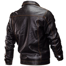 Load image into Gallery viewer, Fleece Warm Thick Winter Faux Leather PU Motorcycle Jacket