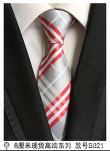 hot 100% silk plaid ties for men shirt wedding cravate pour homme jacquard woven necktie Party  gravata Business tie Formal lot