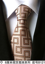 Load image into Gallery viewer, hot 100% silk plaid ties for men shirt wedding cravate pour homme jacquard woven necktie Party  gravata Business tie Formal lot