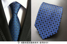 Load image into Gallery viewer, hot 100% silk plaid ties for men shirt wedding cravate pour homme jacquard woven necktie Party  gravata Business tie Formal lot