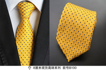 Load image into Gallery viewer, hot 100% silk plaid ties for men shirt wedding cravate pour homme jacquard woven necktie Party  gravata Business tie Formal lot